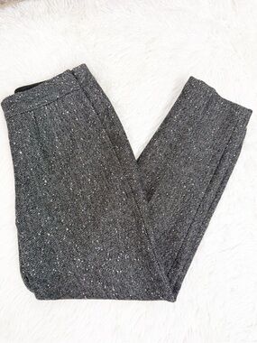 Talbots Petites Black Silver Glitter Wool Pants Women’s Size 4 New With Tags